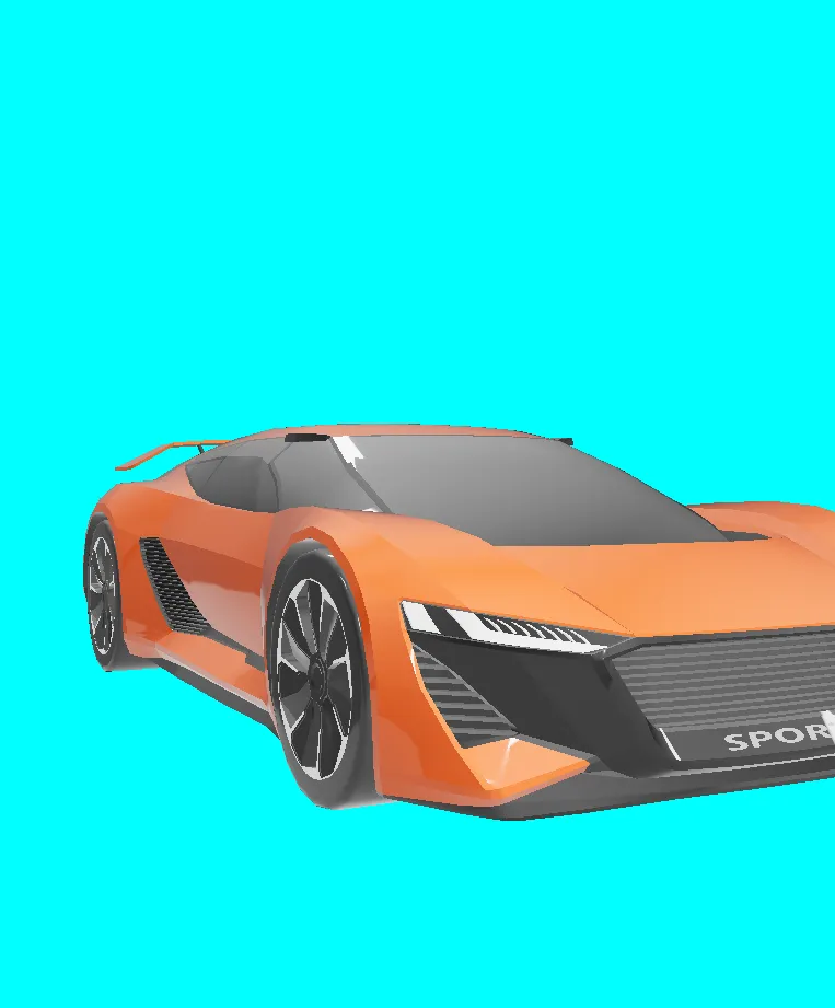 audi pb18 e tron low poly 3d