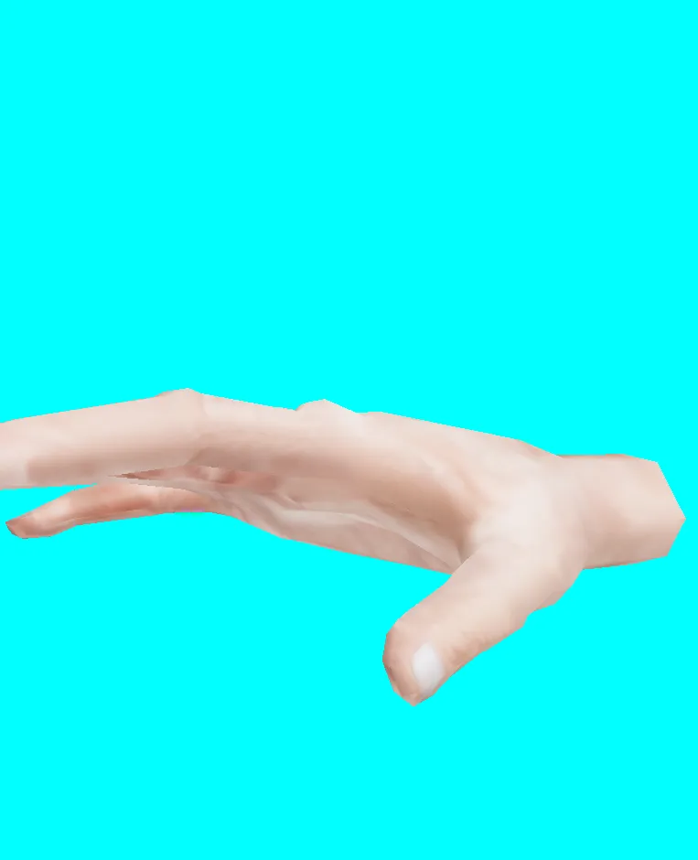 basic hand low poly