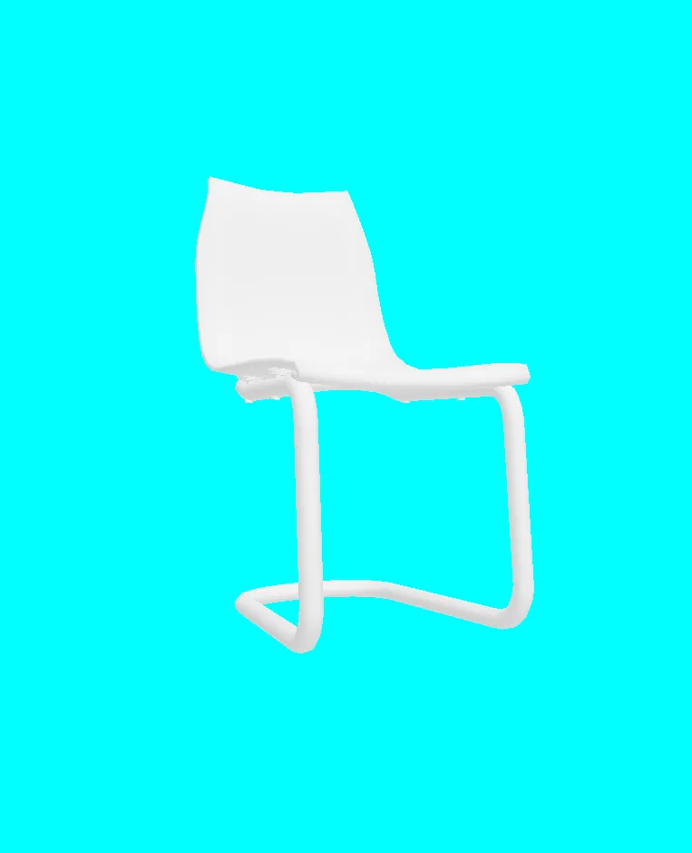 beveled plastic chair