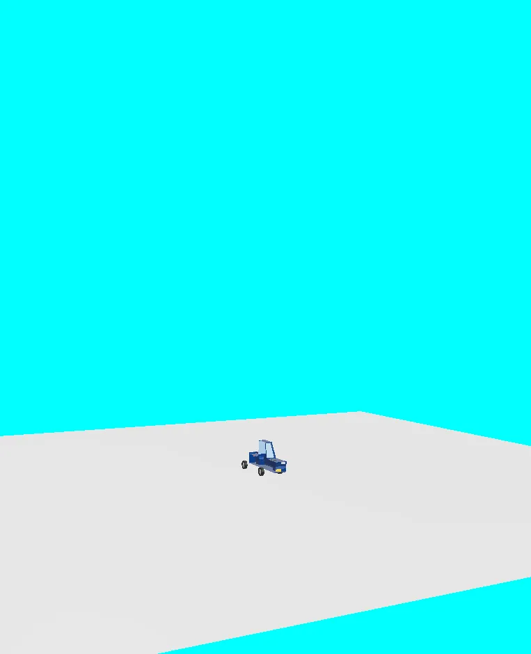 blue low poly car