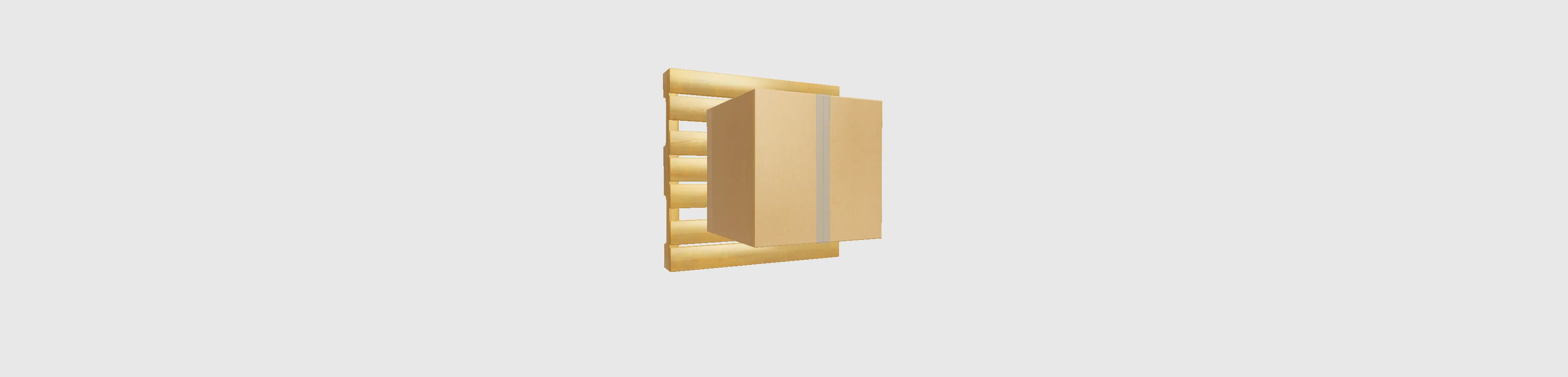 cardboard box on palette l1