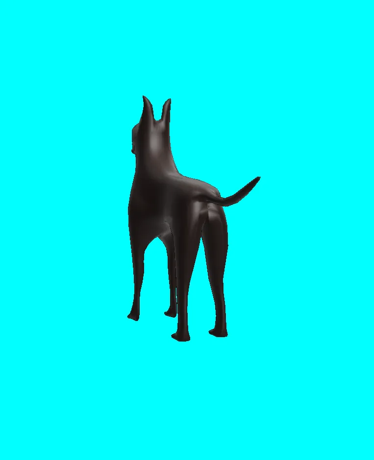 dog character made in blender 28