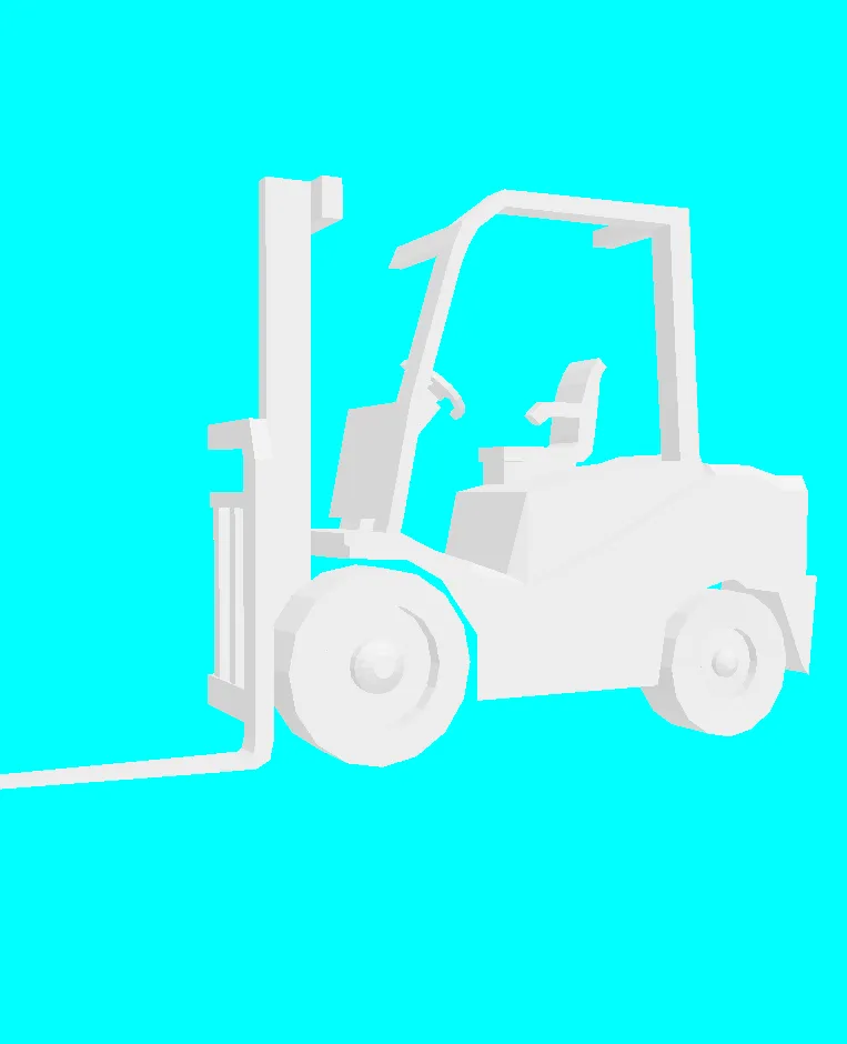 fork lift low poly basic