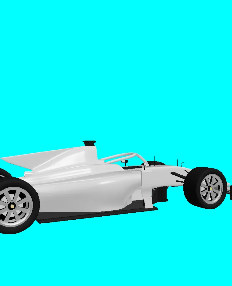 formula 2 car high poly