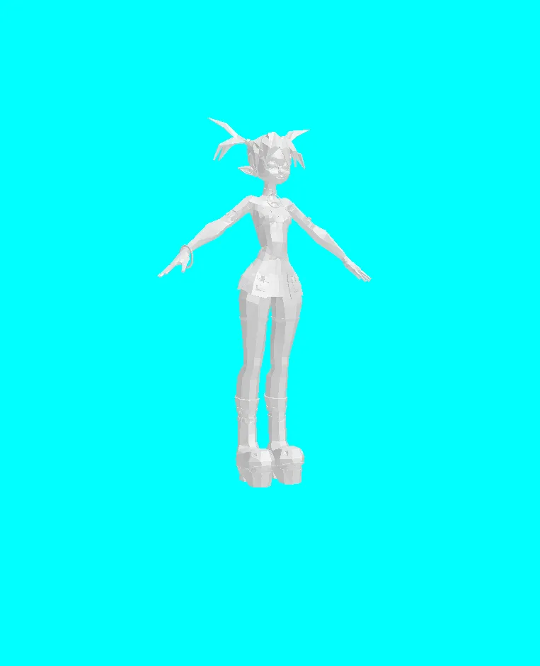 girl untextured