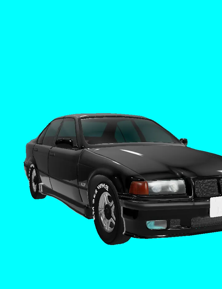 imperfect black bmw e36