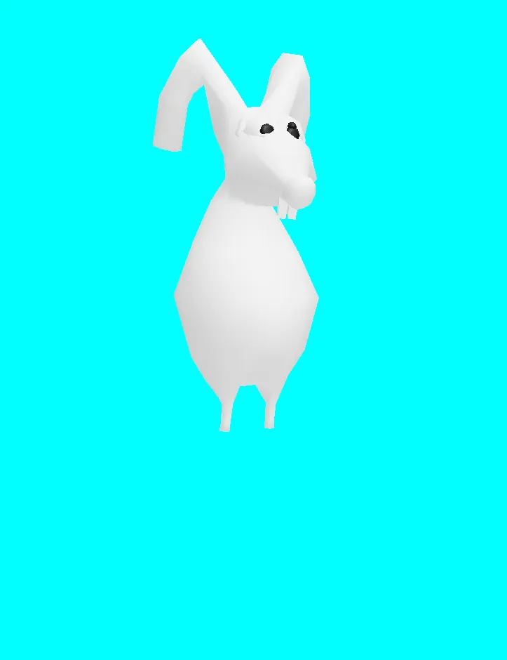 lapin lowpoly with basic rig