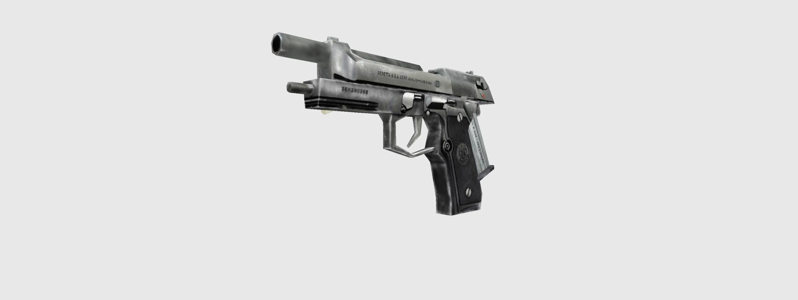 low poly 9mm hand gun