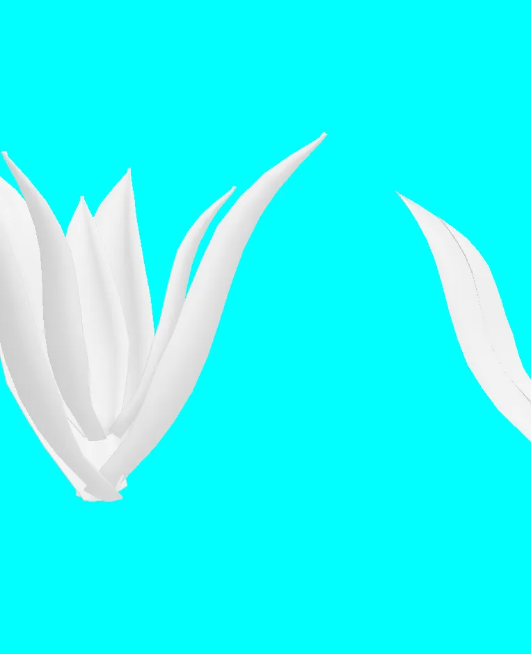 low poly agave with procedural material