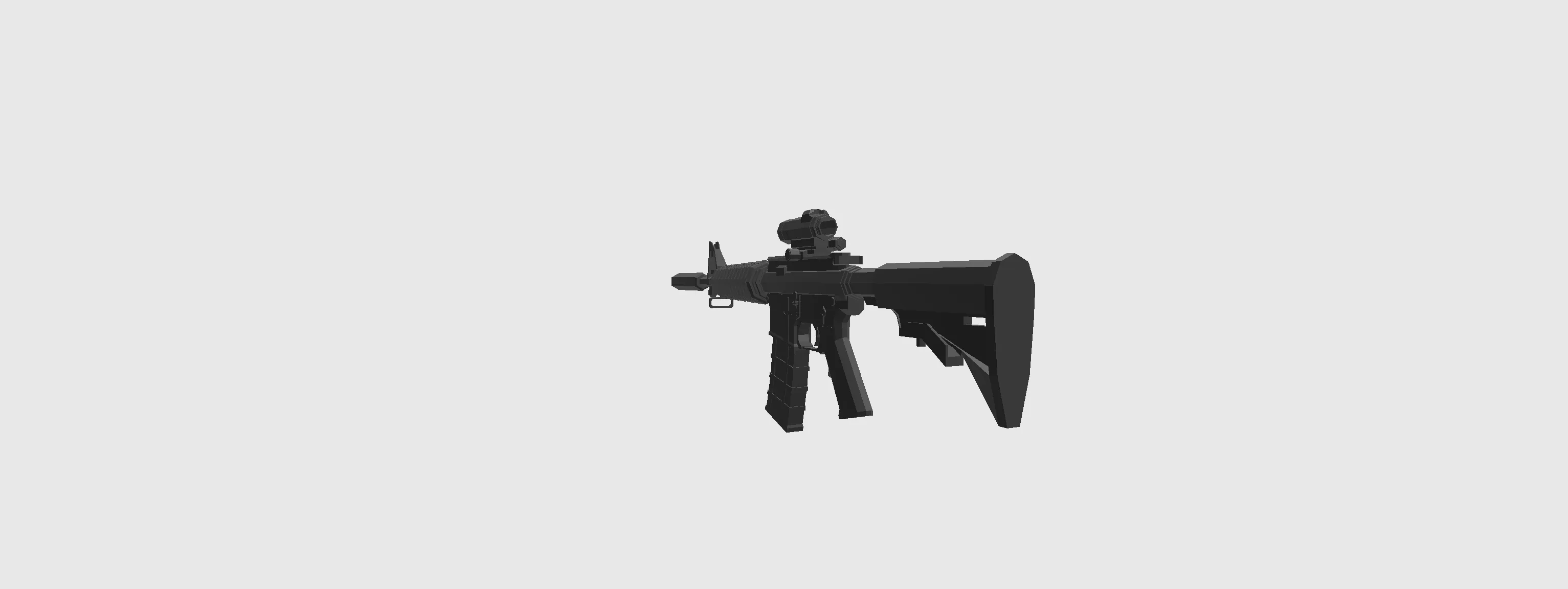 low poly m4 rifle