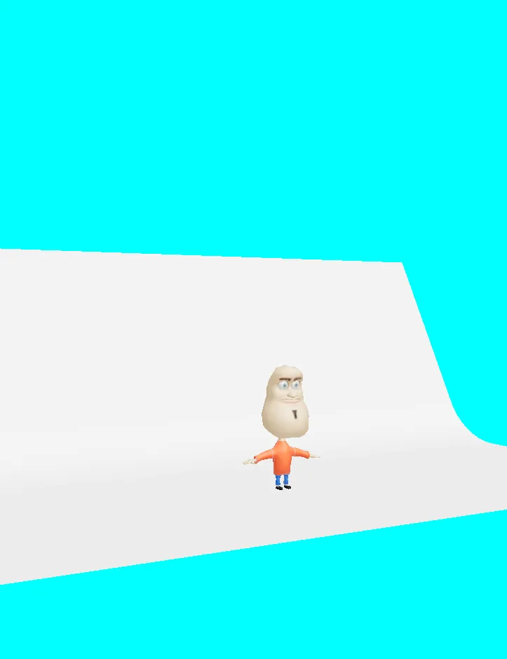 lowpoly cartoon style guy with textures