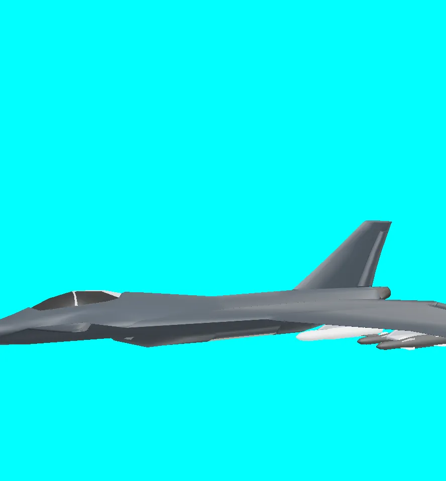 skyfighter lowpoly blend